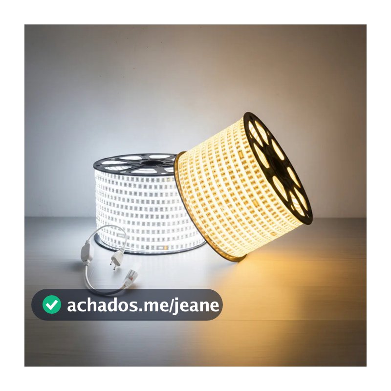 1 a 10 Metros Fita Mangueira de LED 5050 para Decoração 110V ou 220V Branco Frio/Quente Com Conector