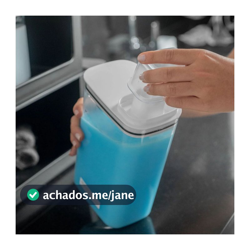 Dispenser Lavanderia Mantimentos, Detergente, Amaciante e Produtos de Limpeza 1,5L (19,5cm) / 2,3L (23cm) Linha