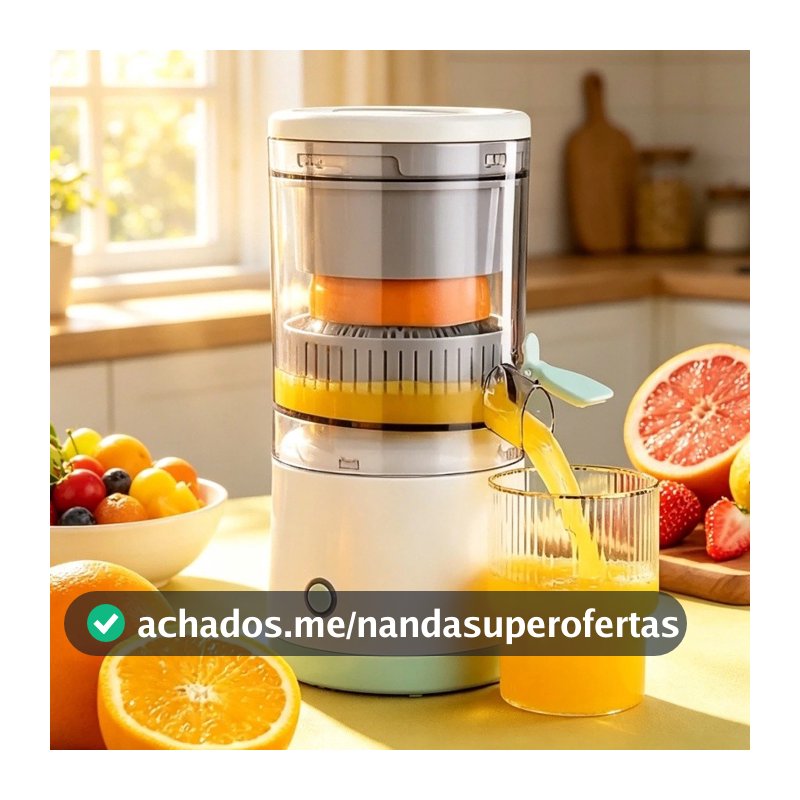 Espremedor Elétrico Laranja Limão Frutas Fazer Sucos Recarregável Usb Cozinha