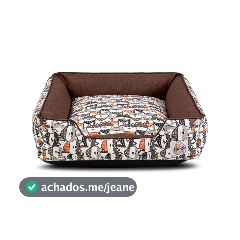 Cama de Cachorro Impermeável Caminha Pet com Zíper Pandora Várias Cores Confortável Fácil Limpeza