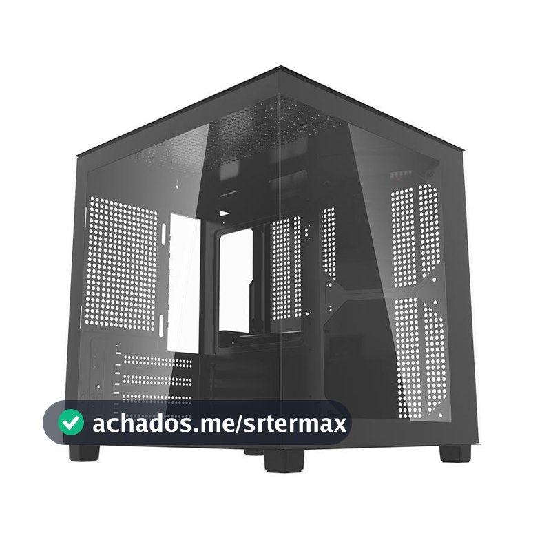 Gabinete Gamer Aquário Aigo Apollo A275, Mini-Tower, Lateral de Vidro, Preto, AC-A275-B-HQ1