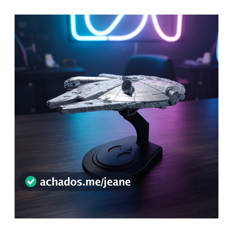EXCLUSIVO Millennium Falcon Star Wars Decoração - Figure Action - Han Solo - Nave com suporte