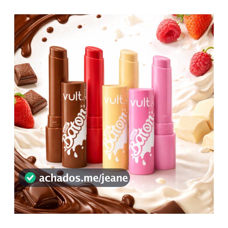 Vult & Baton Gloss Stick 2g – Efeito Brilho Intenso, Hidratação e Cor Radiante nos Lábios