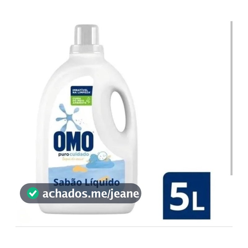 Omo Puro Cuidado 5L Omo Lavegem 5L sabão líquido coala chá branco escolha seu sabão e várias variação escolha