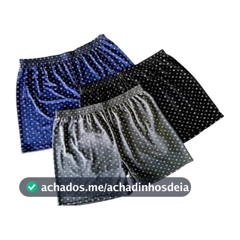 Kit Cueca Samba Canção Masculino Short de Dormir Shortinho Fresquinho e Confortável Pijama