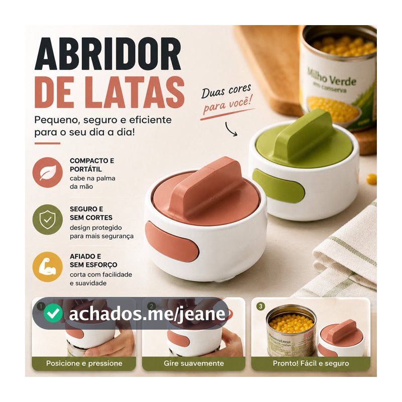 Abridor Multifuncional De Latas Aço Inox Profissional Versátil Completo para Casa e Cozinha Familiar e Profissional