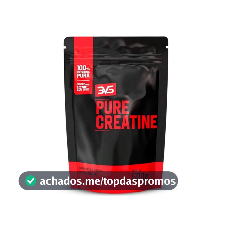 Creatina Monohidratada 500g - 100% Pura Com Laudo de Pureza e Matéria-prima Importada (167 Doses)