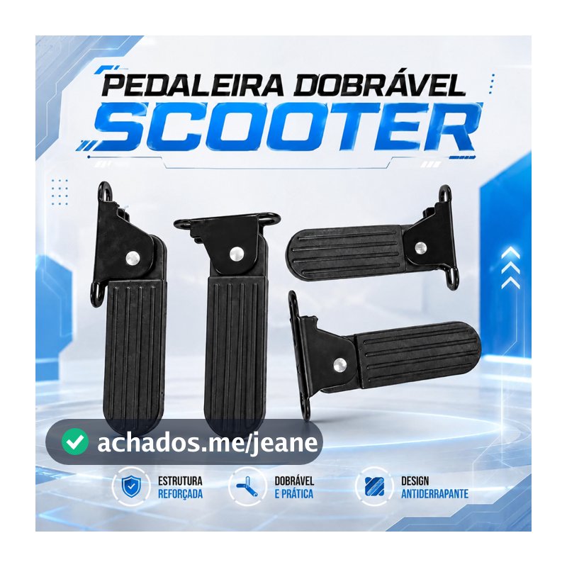 Par de Pedaleira Dobrável Pedal Bike Bicicleta Eletrica Scooter Elétrica X14 Chopper Universal Citycoco Retratil