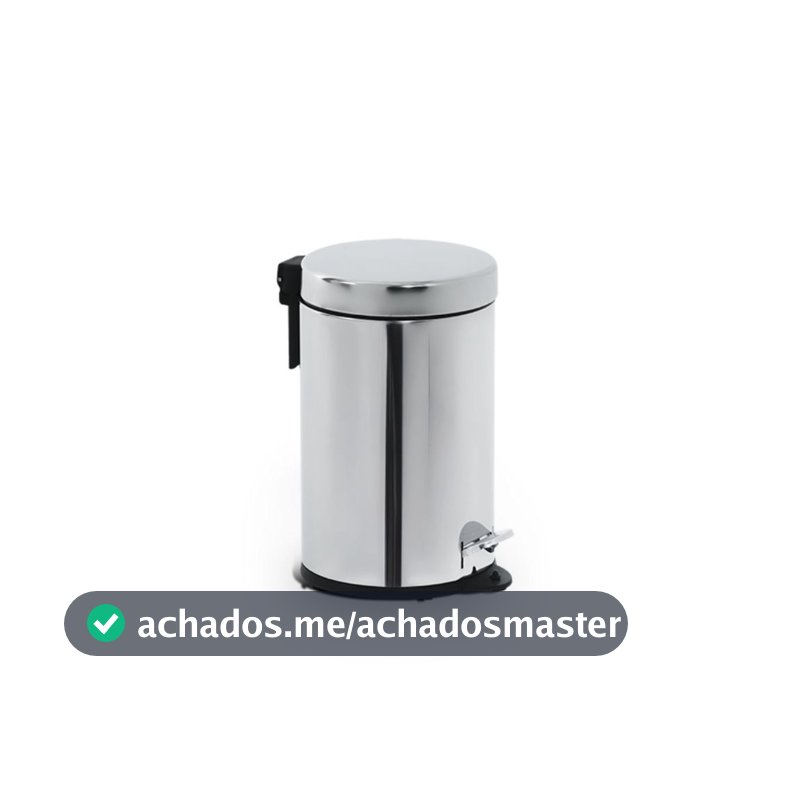Lixeira Com Pedal E Balde Brinox - Decorline 3 Litros Aço Inox