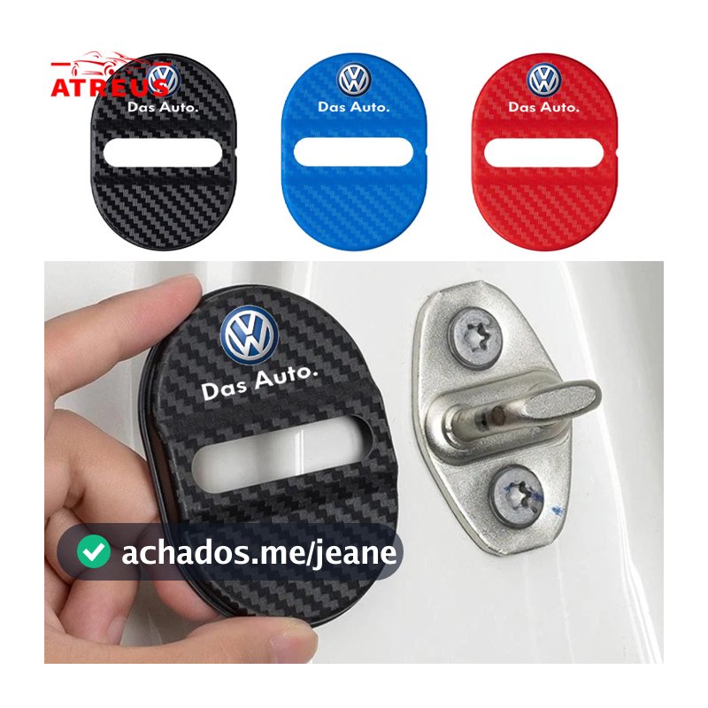 4Pçs Volkswagen Tampa De Proteção Da Fechadura Da Porta Do Carro Acessórios Para VW Polo T-Cross Saveiro Nivus Virtus