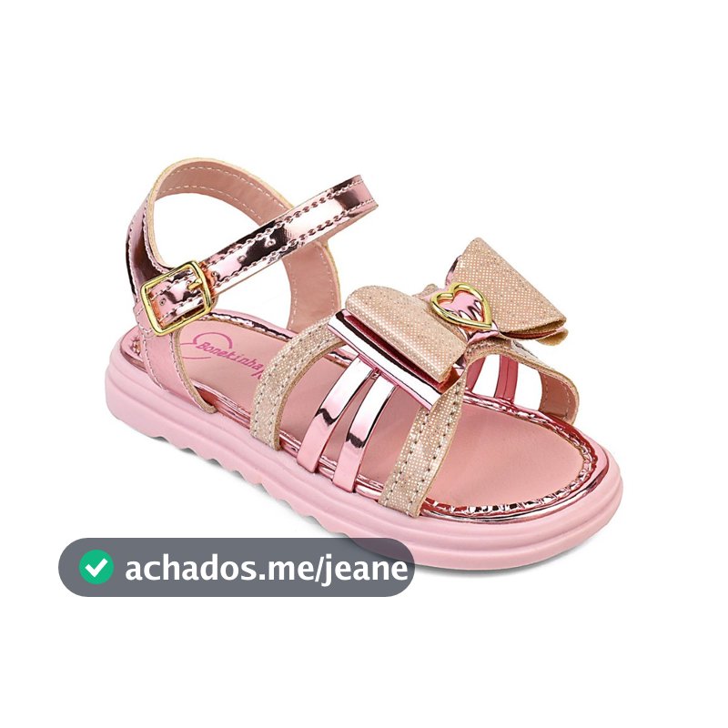 Sandália Laço Feminina Glitter Confortável Menina Volta As Aulas Promoção Original
