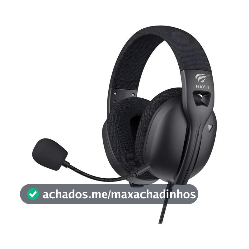 Headset Gamer Havit Fuxi-H5D P2 3.5Mm Drivers De 50Mm Preto Multiplataforma