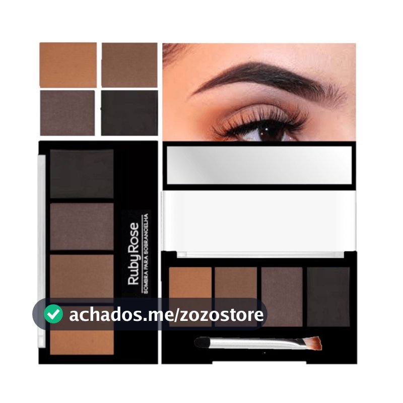 Paleta de Sombra Para Sobrancelhas Ruby Rose-- Trio de Sombras