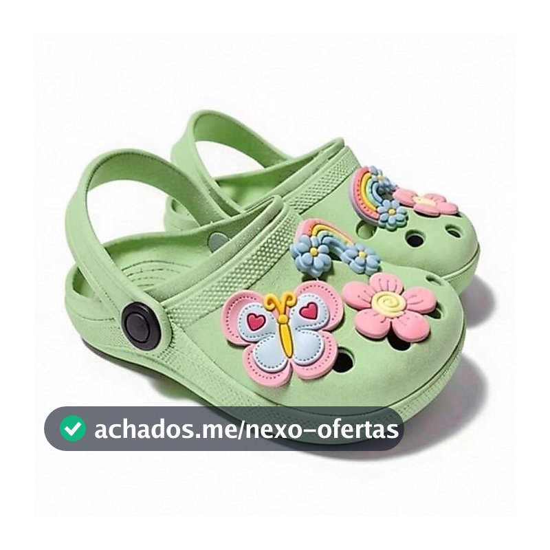 Sandália Babuche Infantil Menina Enfeite de Jardim. Linda, leve e Macia Ideal para todas meninas
