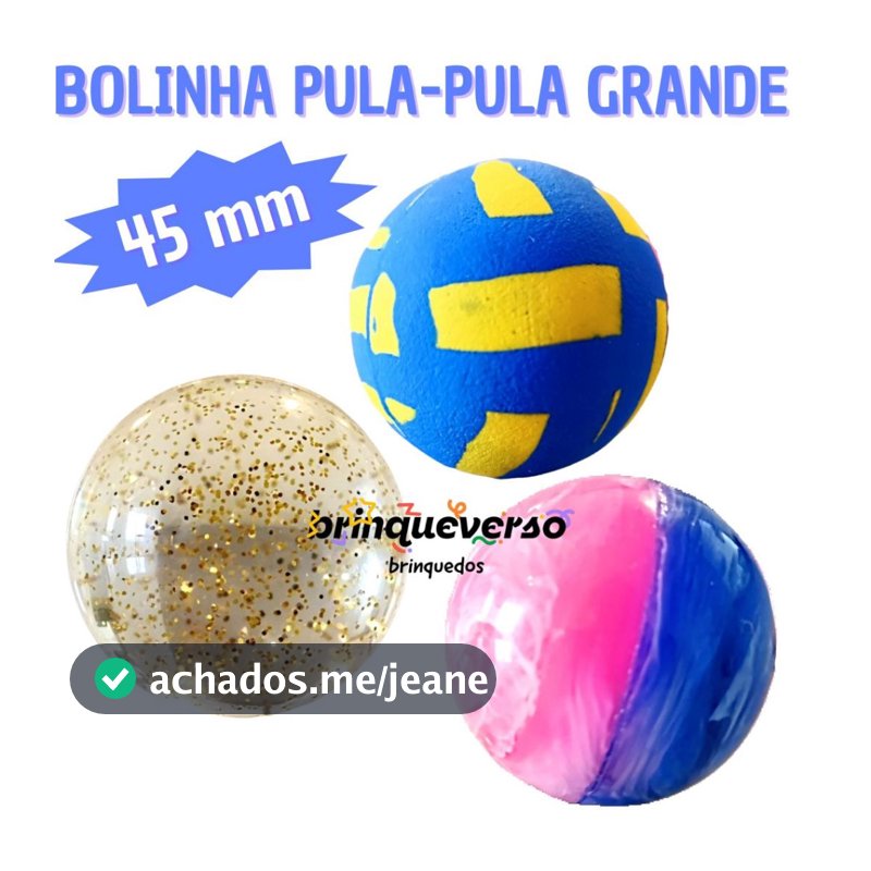 Bolinha Pula Pula Grande. 4,5cm. 45mm. Brinquedos para Pets pequeno ou médio porte. Lembrancinha