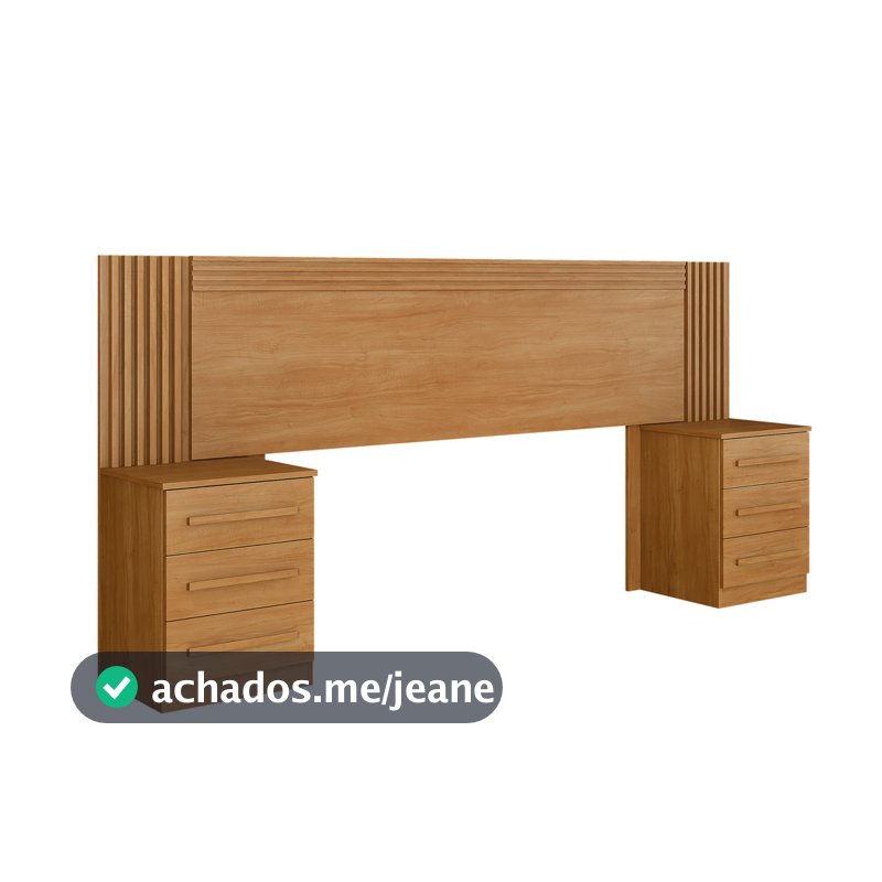 Cabeceira Extensiva Ripada Para Box Valência 140-160 Cm Com 2 Mesas De Cabeceira - Benetill