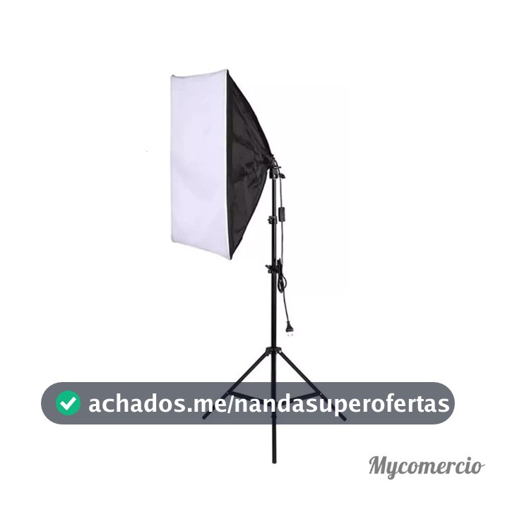 Softbox Luz contínua 50x70cm Soquete e27 - Kit com Tripé