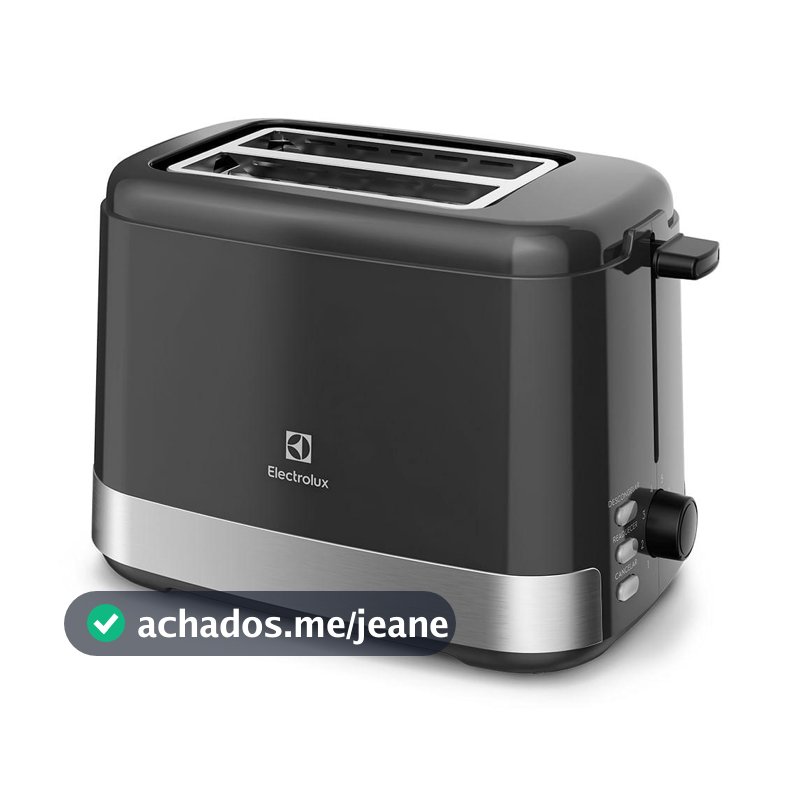 Torradeira Elétrica Electrolux Inox Preta Efficient com 8 Níveis de Tostagem (ETS10)