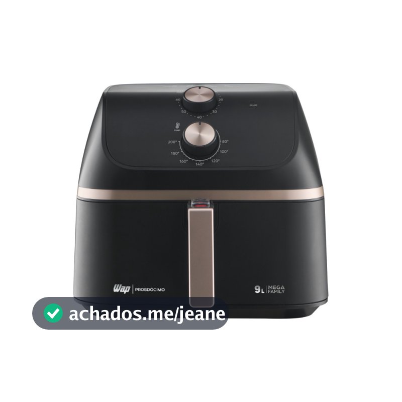 Wap Fritadeira Air Fryer Mega Family 9 Litros Com Cesto Amplo E Circulação De Ar 360° 127V