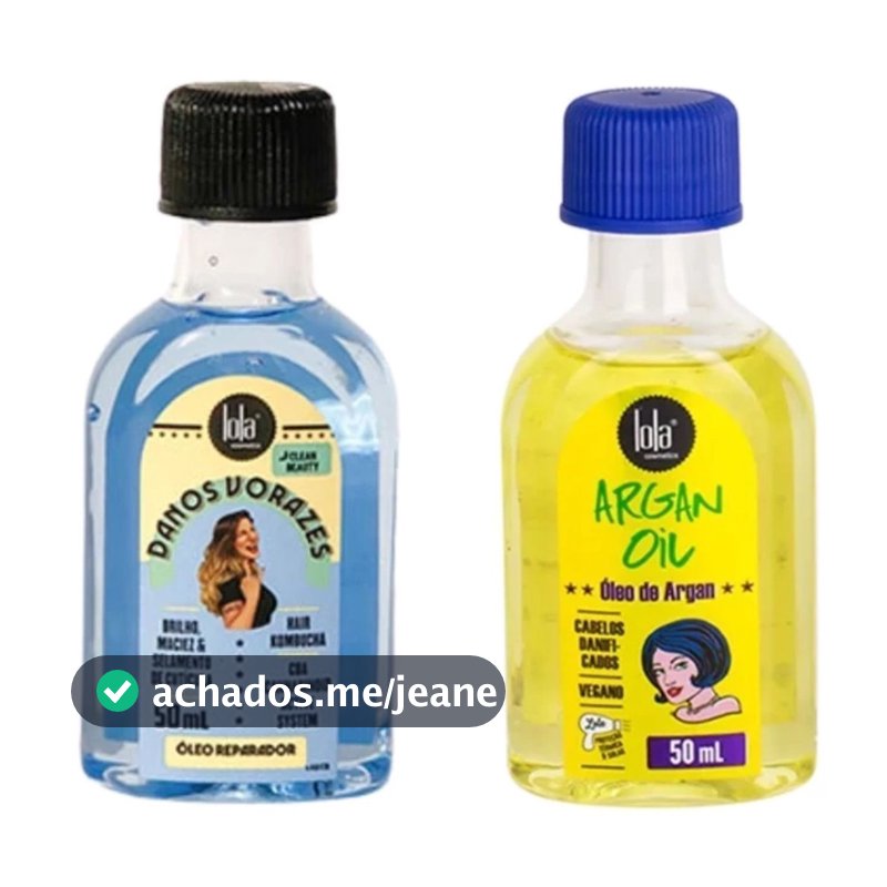 Lola  Kit Oleo Danos Vorazes e Oleo de Argan 2 Itens