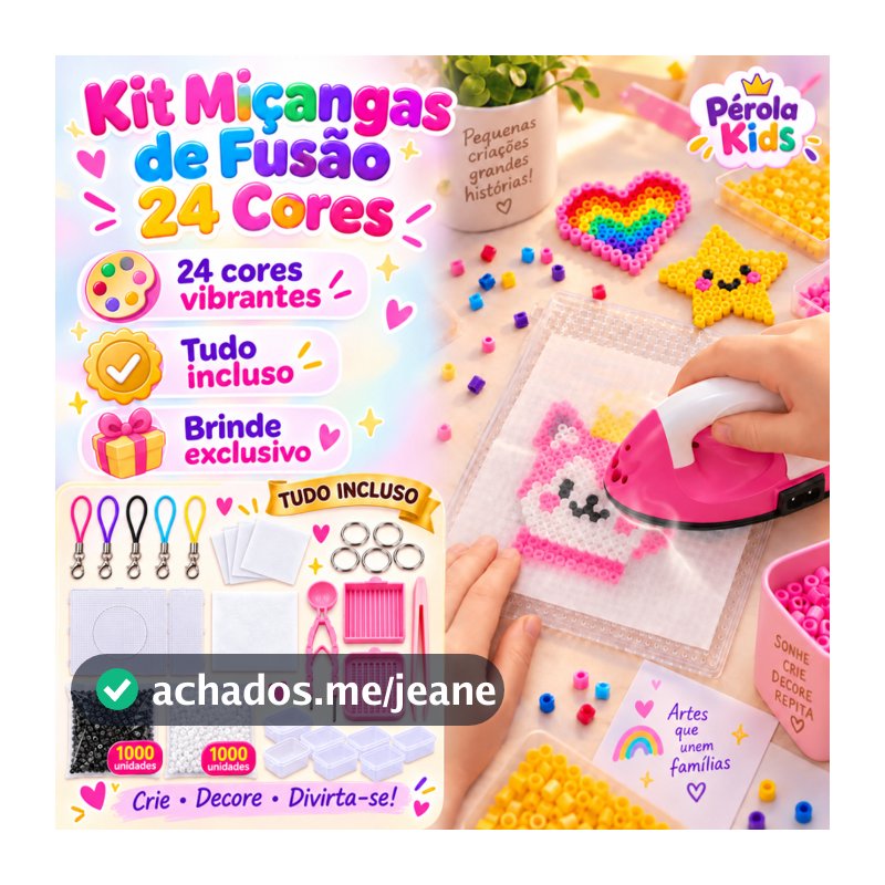 Kit 24 cores 2.6mm Com 14000pcs Perler Beads DIY Presentes para crianças Com Ferramentas