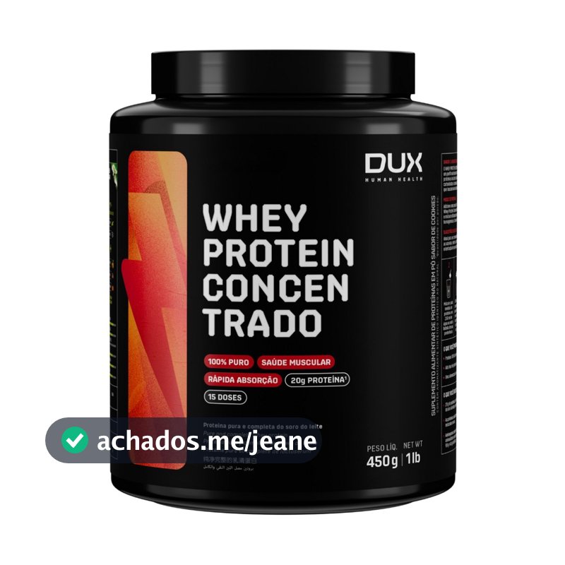 Whey Protein Concentrado Pote 450g Dux Nutrition