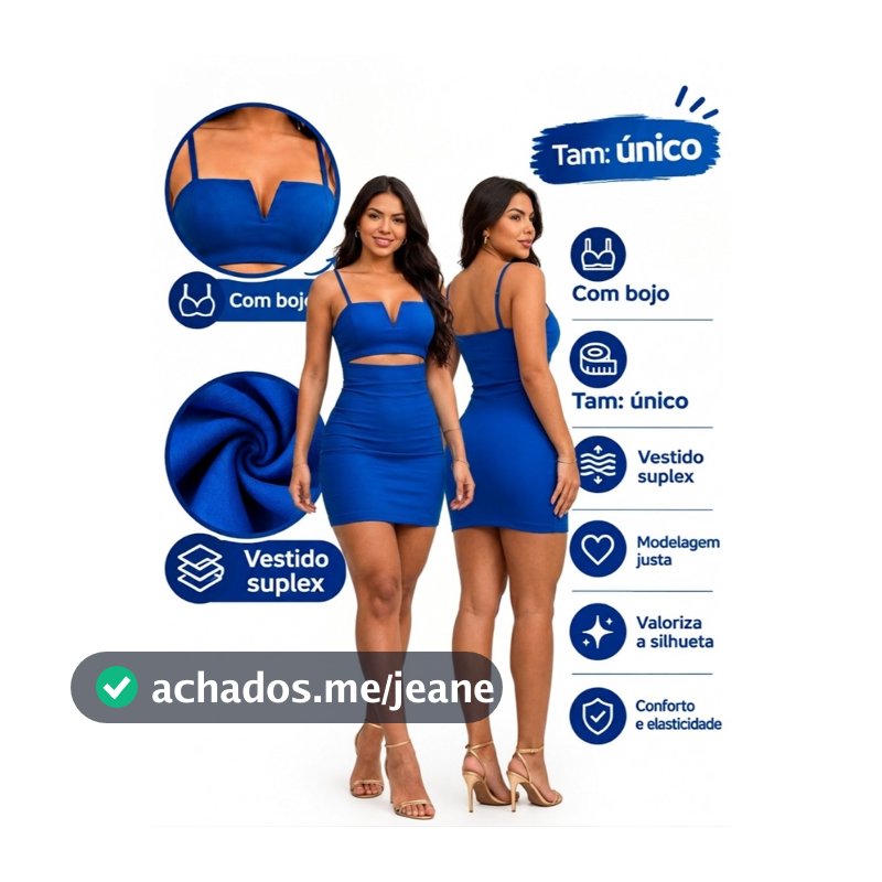 Vestido tubinho colado curto aro V franzido alcinha com bojo veste 36 ao 38