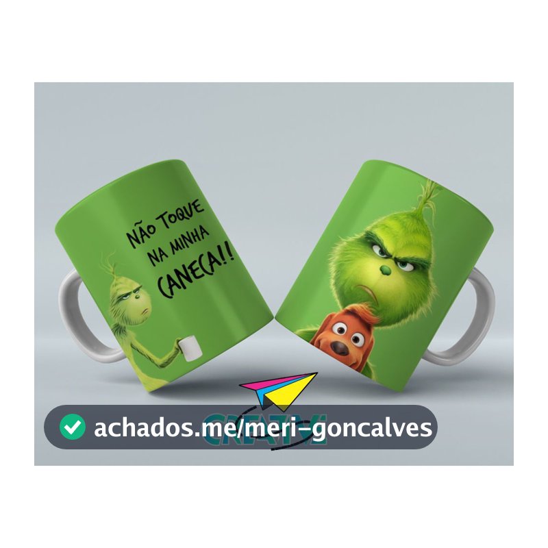 Caneca Grinch Personalizada Não Toque Na Minha Caneca
