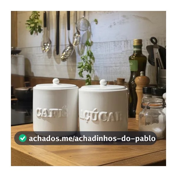 Lançamento – Kit Potes de Cerâmica Café e Açúcar Artesanal Decorativo Condimentos