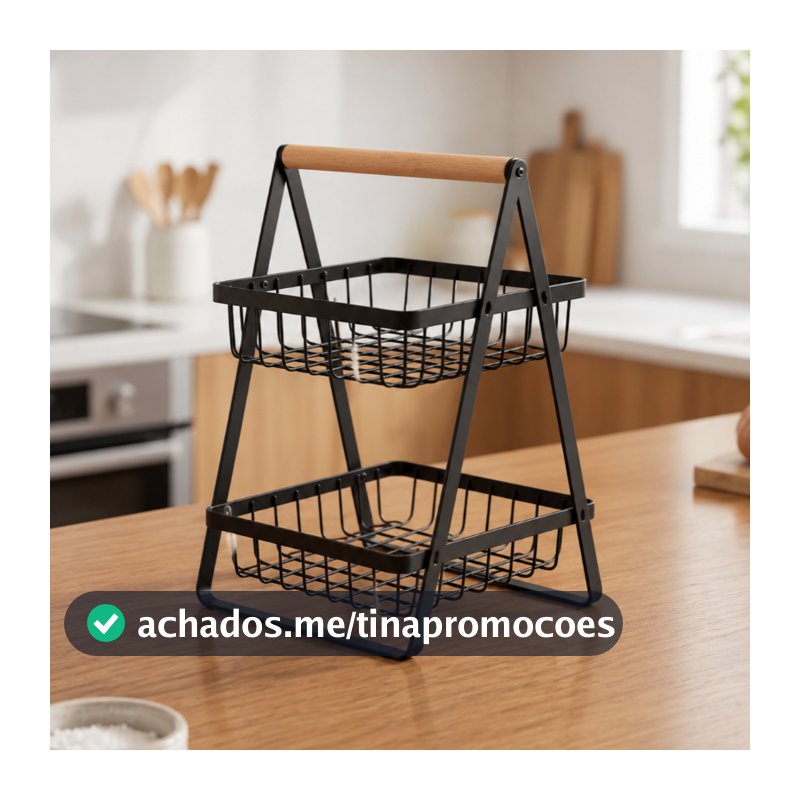 fruteira de mesa \organizador multiuso 2 andares