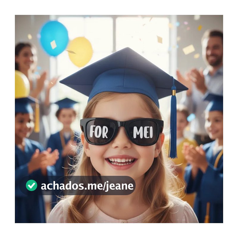 Óculos Infantil Personalizado Formatura Kids Escola Formou Colegio