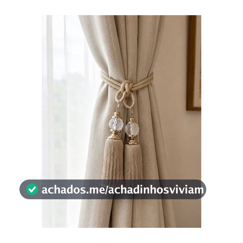Kit 2 Pçs Prendedor De Cortina Redondo Transparente Com Franjas Para Cortina De Decoração