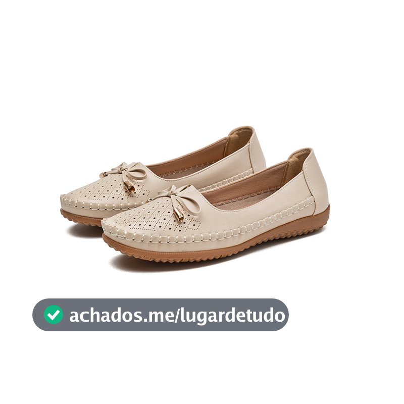 Mocassim Feminino Sapatos sem cadarço Macio, confortável e respirável