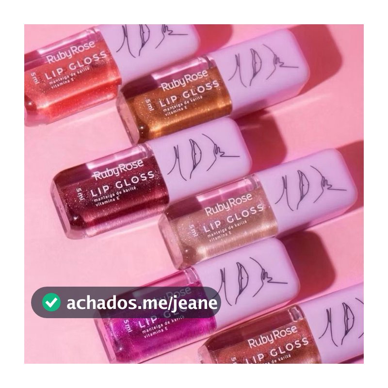 Gloss Labial Ruby Rose Com Brilho