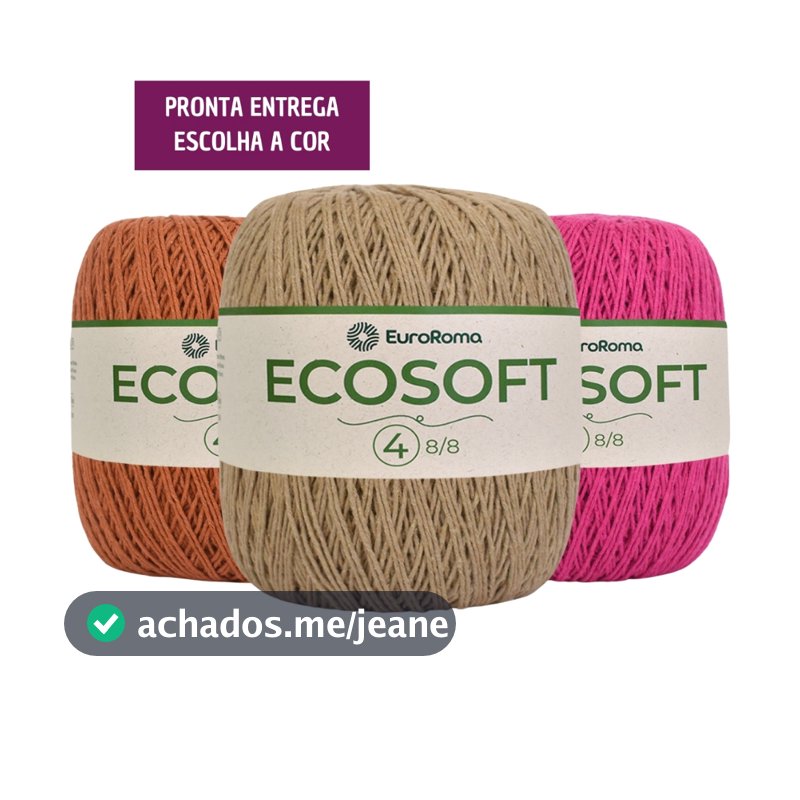 Barbante EuroRoma Ecosoft Número 4 - 300g / 483 metros - Fio Macio