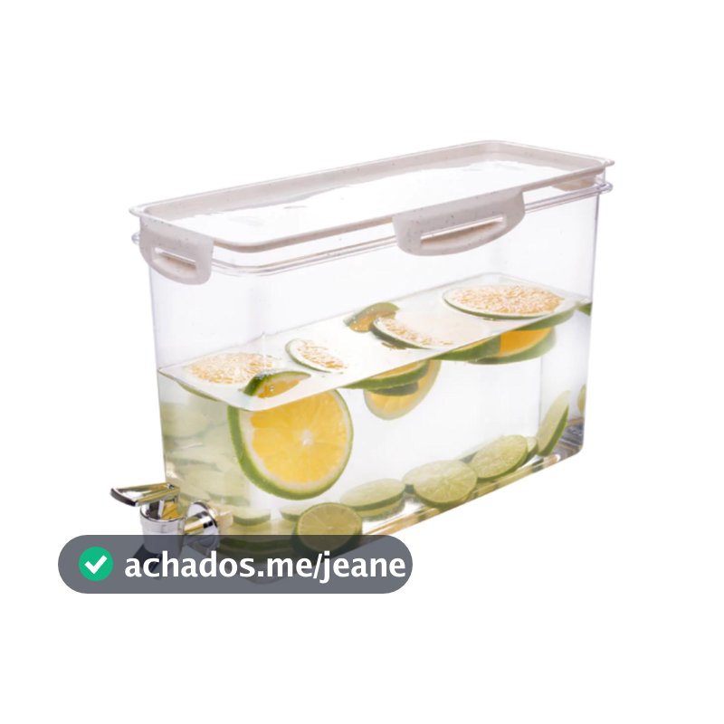 Reservatório De Água Geladeira Torneira 6L Água Gelada Praticidade Pote - Plasútil
