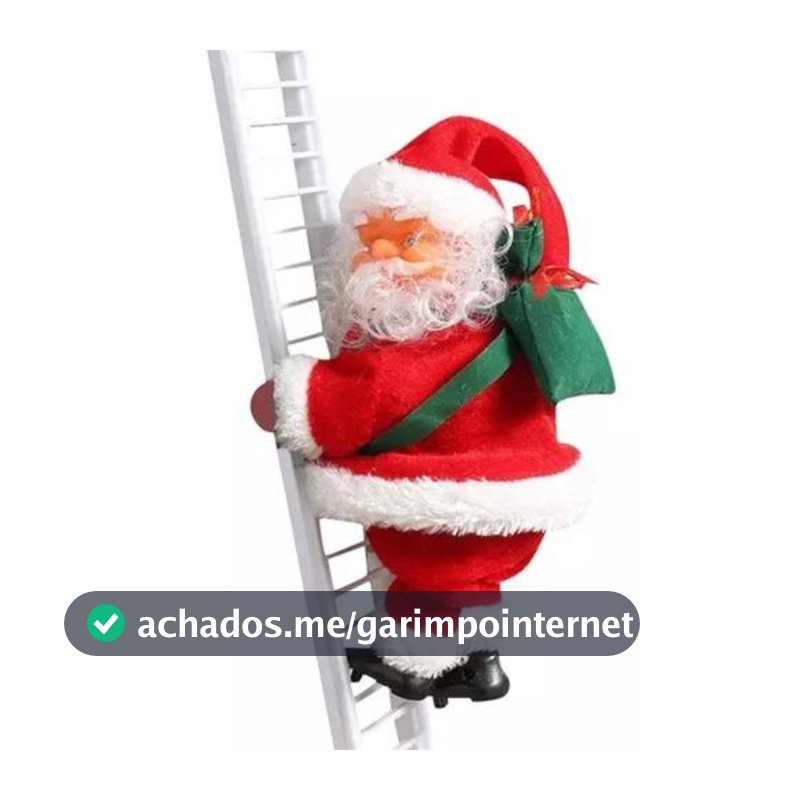 Brinquedo Papai Noel Sobe E Desce Musical Decoração feliz natal escada/Fio