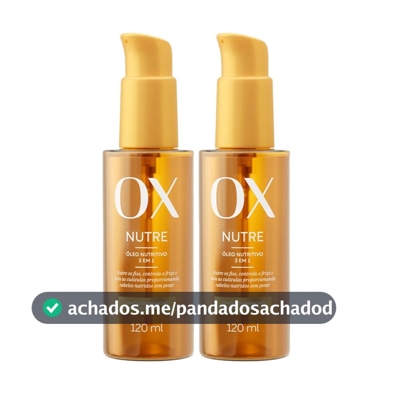 Kit Óleo Capilar Nutritivo OX Nutre 3 Em 1 120ml - 2 Unidades