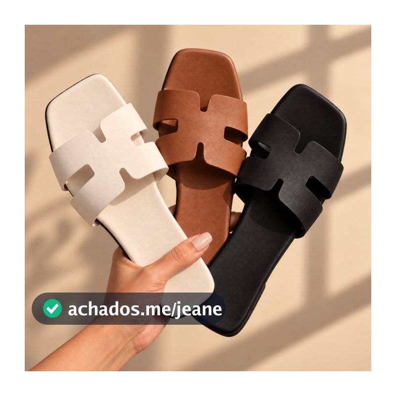 Sandália Modelo Serena 03 Gaby Sow Em Couro SIntético De Alta Qualidade - Kit 3 Pares Multicolorido Elegante Versátil