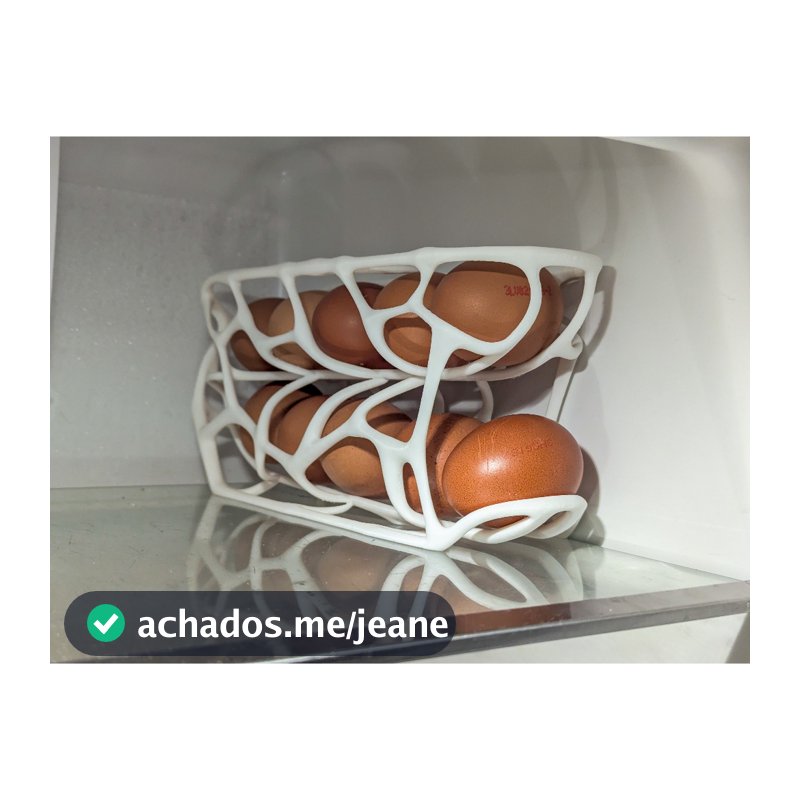 Porta Ovos Dispenser Rolante para Geladeira | Organizador de Ovos Automático em Rampa para Cozinha