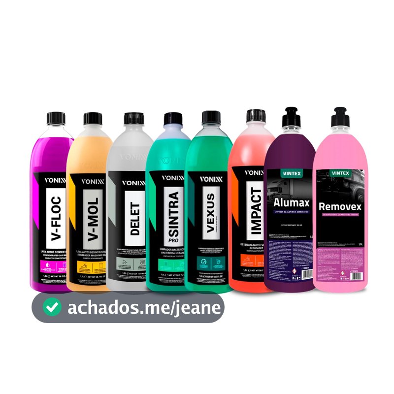 KIT V-FLOC + V-MOL + DELET + SINTRA + VEXUS + ALUMAX + REMOVEX + IMPACT 1,5L VONIXX VINTEX