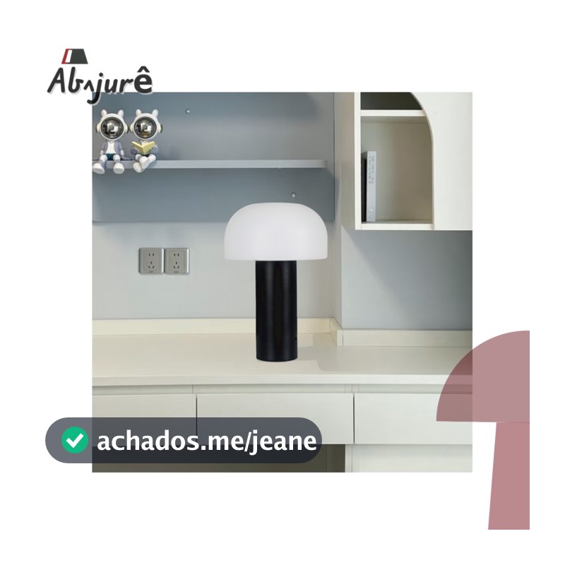 Luminaria De Mesa Moderno Led Portatil Recarregavel Abajur Cogumelo Design Quarto Escritorio