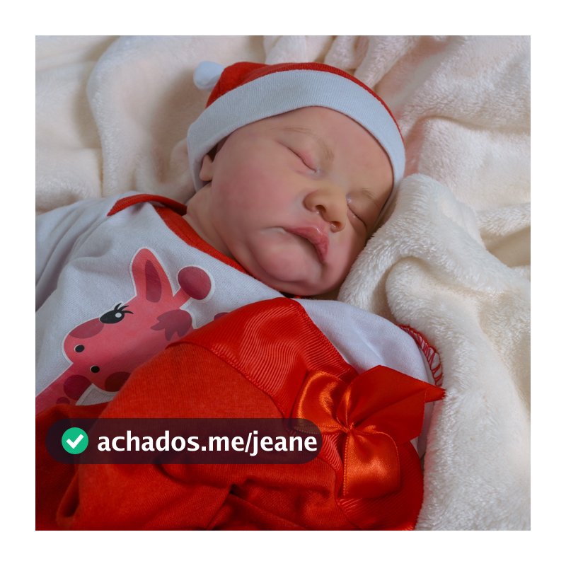 Bebê Reborn Boneca Realista Silicone Olhos Fechados Pode Dar Banho