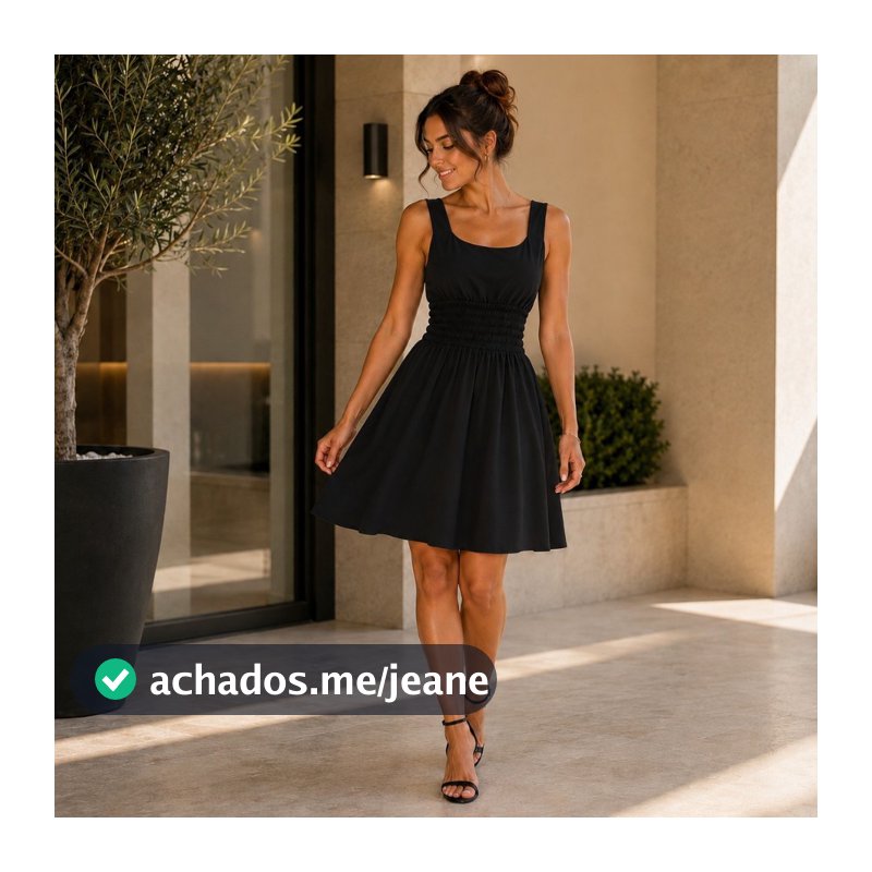 Vestido Elastex Duna Feminino Curto Cintura Franzida Ajustável Moda Casual Elegante
