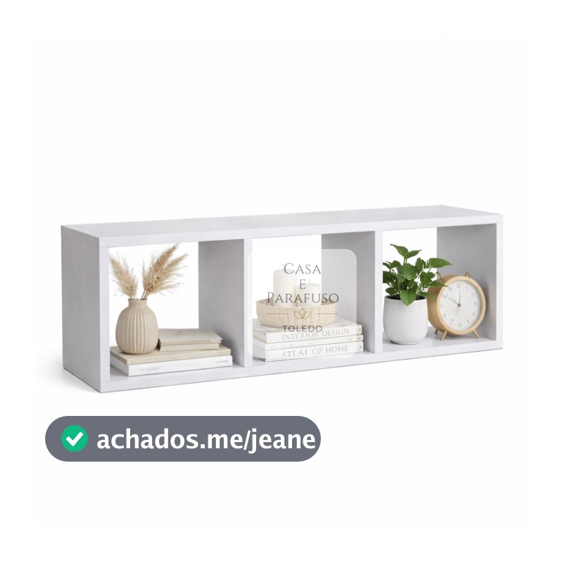 Nicho Triplo Prateleira, Decoração Sala, Nicho para Banheiro , Cozinha , Quarto 07