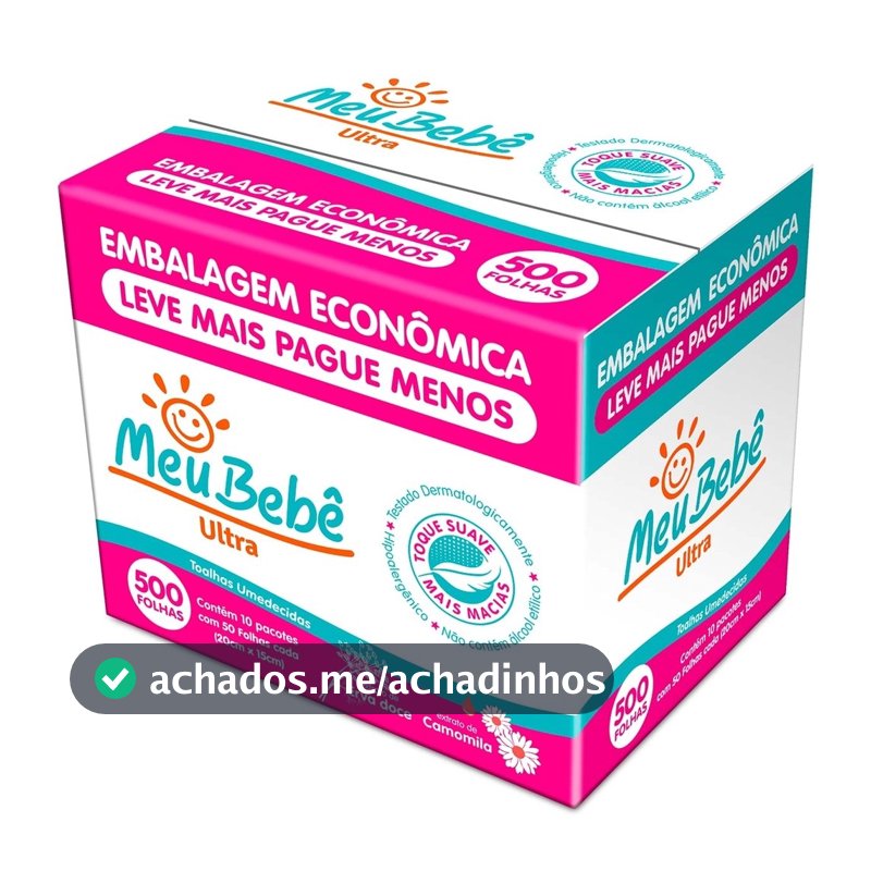 Toalha Umedecida Meu Bebê Ultra 500 Folhas