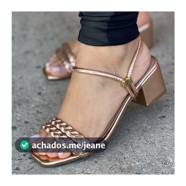 Sandália Feminina Salto Bloco Baixo Delicada tamanco Saltinho Médio Confortável Casual