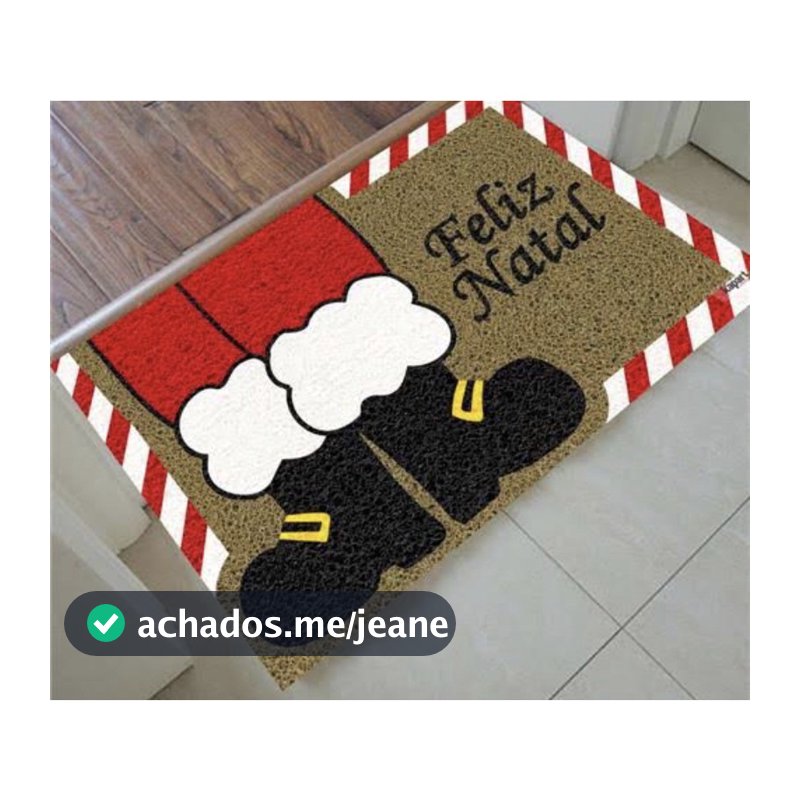 Tapete Feliz Natal, papai Noel. / medida porta 60x40 / Decoração de Natal.