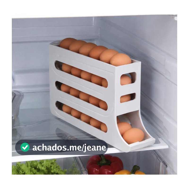 Organizador Porta Ovos Suporte Dispenser com 4 Andares 21/30 Ovos Máxima Capacidade