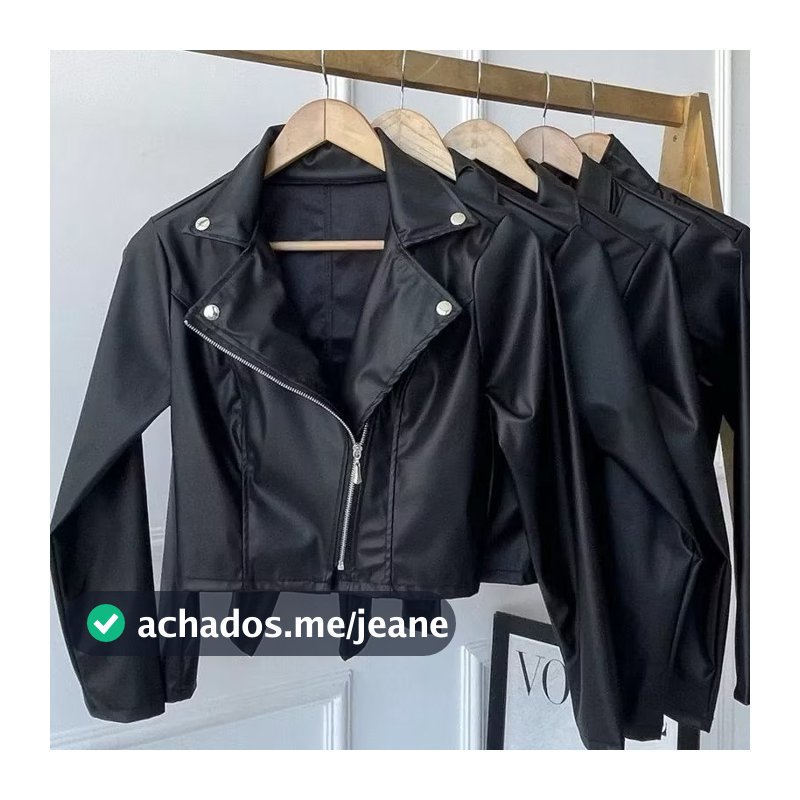 Jaqueta De Couro Feminina Com Ziper Inverno Elegante ENVIO RAPIDO